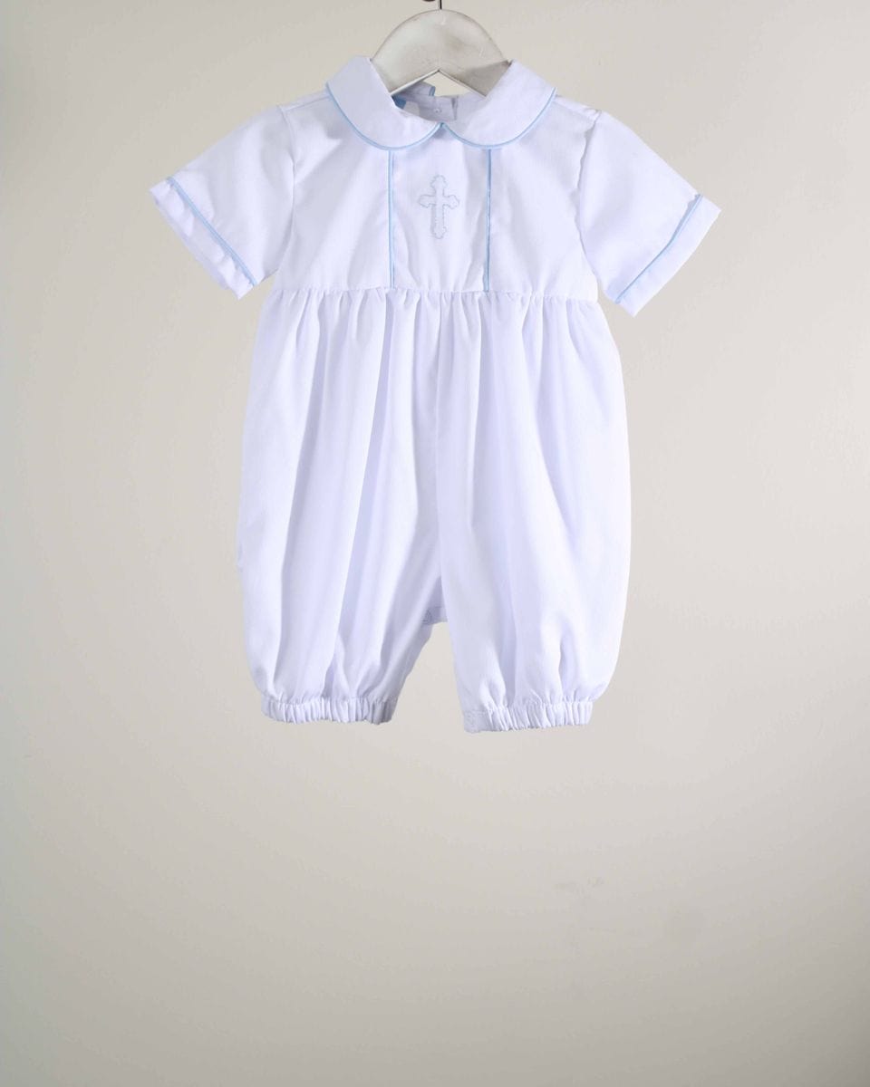 Charming Little One Charming Little One Have Faith Light Blue Cross Cameron Overall - Little Miss Muffin Children & Home