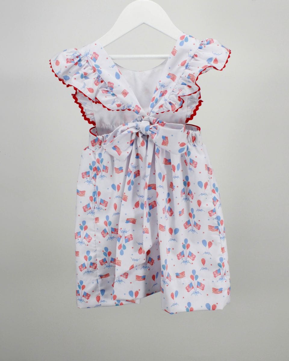 Charming Little One Charming Little One Blooming Independence Sienna Dress - Little Miss Muffin Children & Home