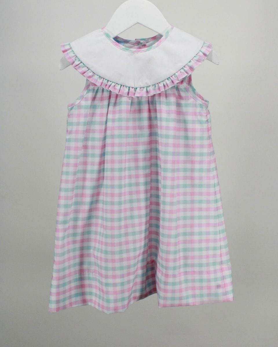 Charming Little One Charming Little One Light Blue and Pink Plaid Gemma Dress - Little Miss Muffin Children & Home