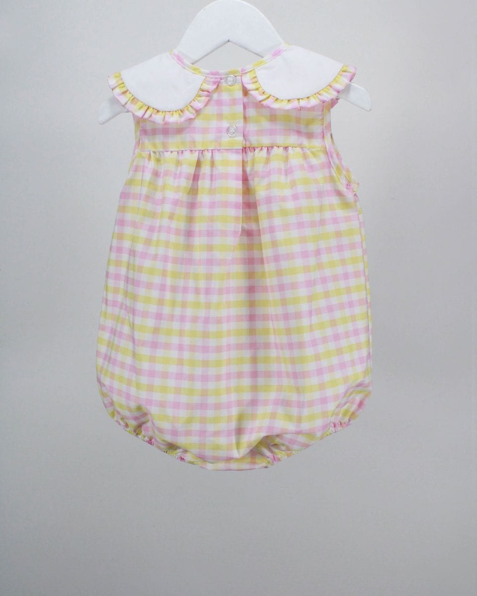 Charming Little One Charming Little One Yellow and Pink Plaid Genevieve Bubble - Little Miss Muffin Children & Home