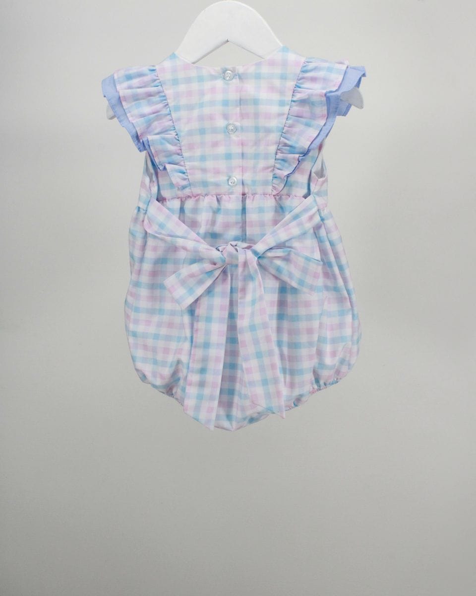 Charming Little One Charming Little One Light Blue and Pink Plaid Blair Bubble - Little Miss Muffin Children & Home