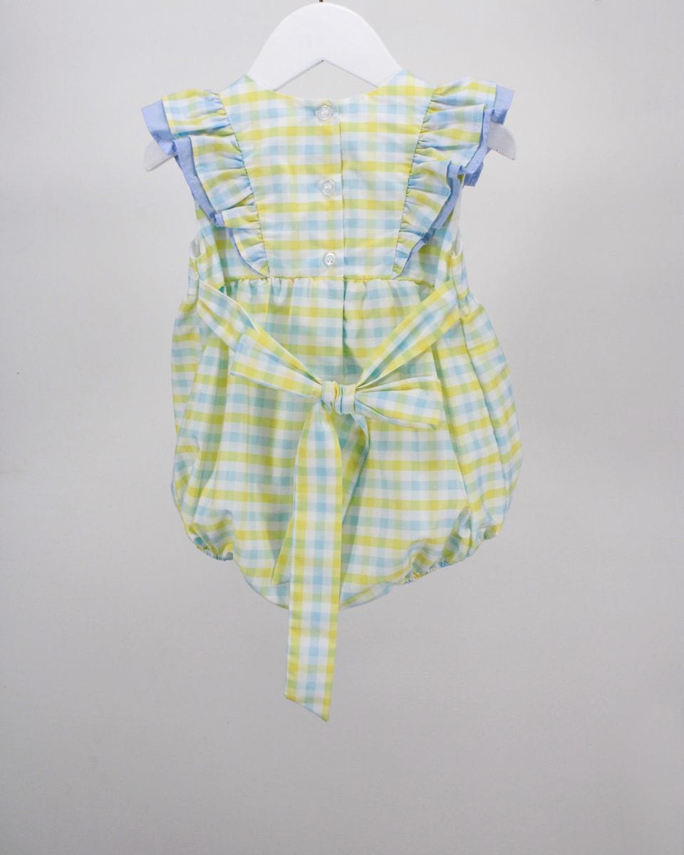 Charming Little One Charming Little One Yellow and Light Blue Plaid Morgan Bubble - Little Miss Muffin Children & Home