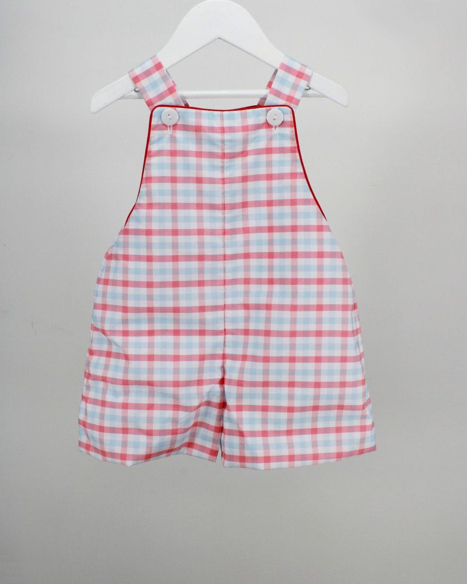 Charming Little One Charming Little One Red and Light Blue Plaid Nicholas Jon Jon - Little Miss Muffin Children & Home