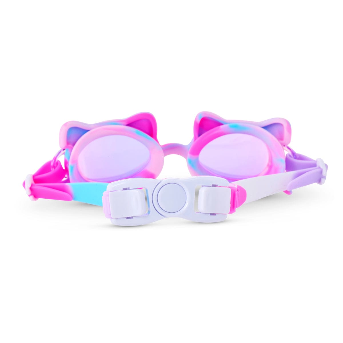 Tie-Dye Tabby Kids’ Swim Goggles Purrberry Bliss