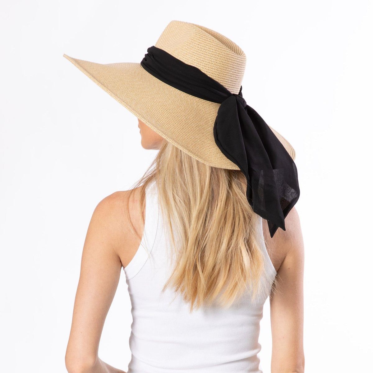 Boardwalk Ultrabraid Pinch Crown Wide Brim Sun Hat with Printed Fabric Band