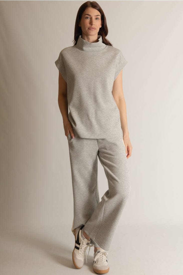 Before You Collection Before You Collection Butter Mock Neck Cap Sleeve Top in Heather Grey - Little Miss Muffin Children & Home