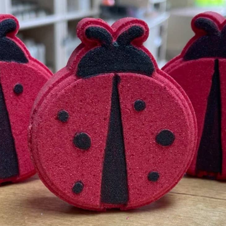Essentially Nola red Ladybug Bath Bomb