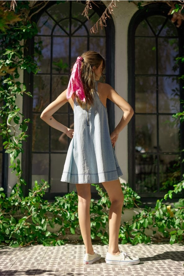 Sleeveless A-Line Denim Dress Sleeveless A-Line Denim Dress