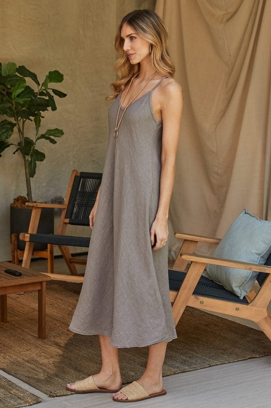 Milio Milano Italian Linen Maxi Slip Dress