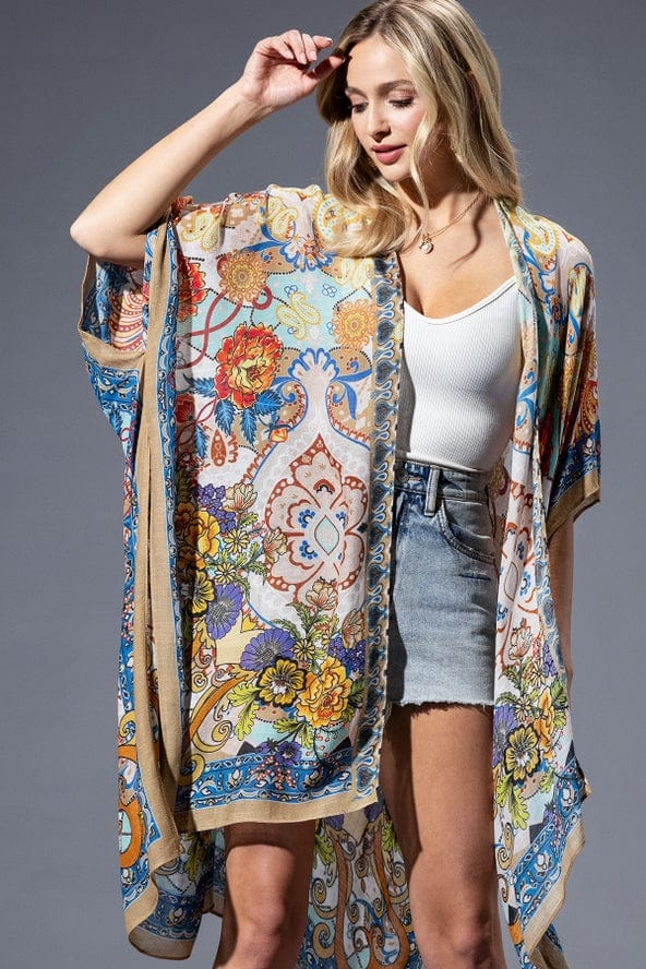 Urbanista Urbanista Gold Blue Mandala Kimono - Little Miss Muffin Children & Home
