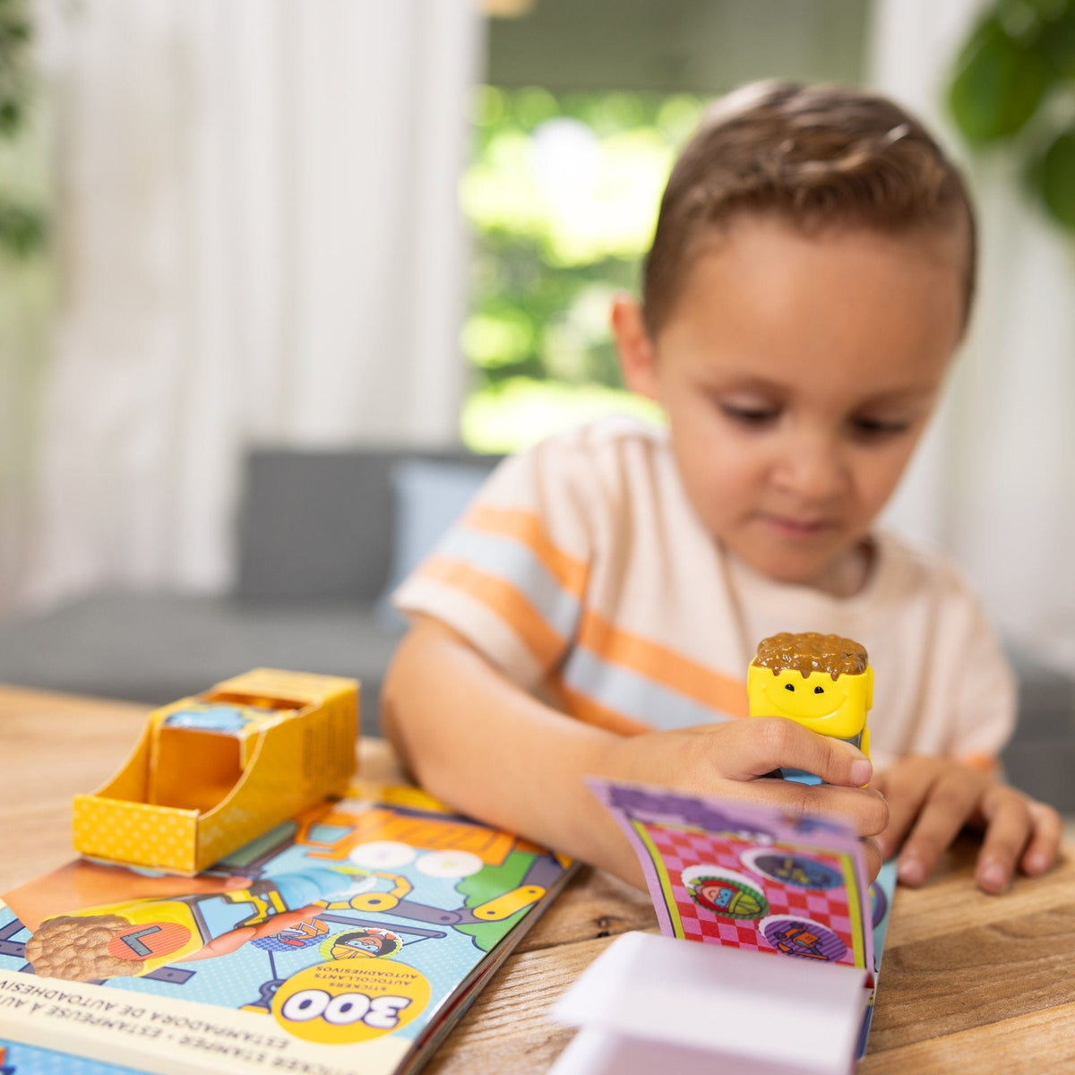 Melissa & Doug Melissa & Doug Sticker WOW! Activity Pad & Sticker Stamper - Bulldozer - Little Miss Muffin Children & Home