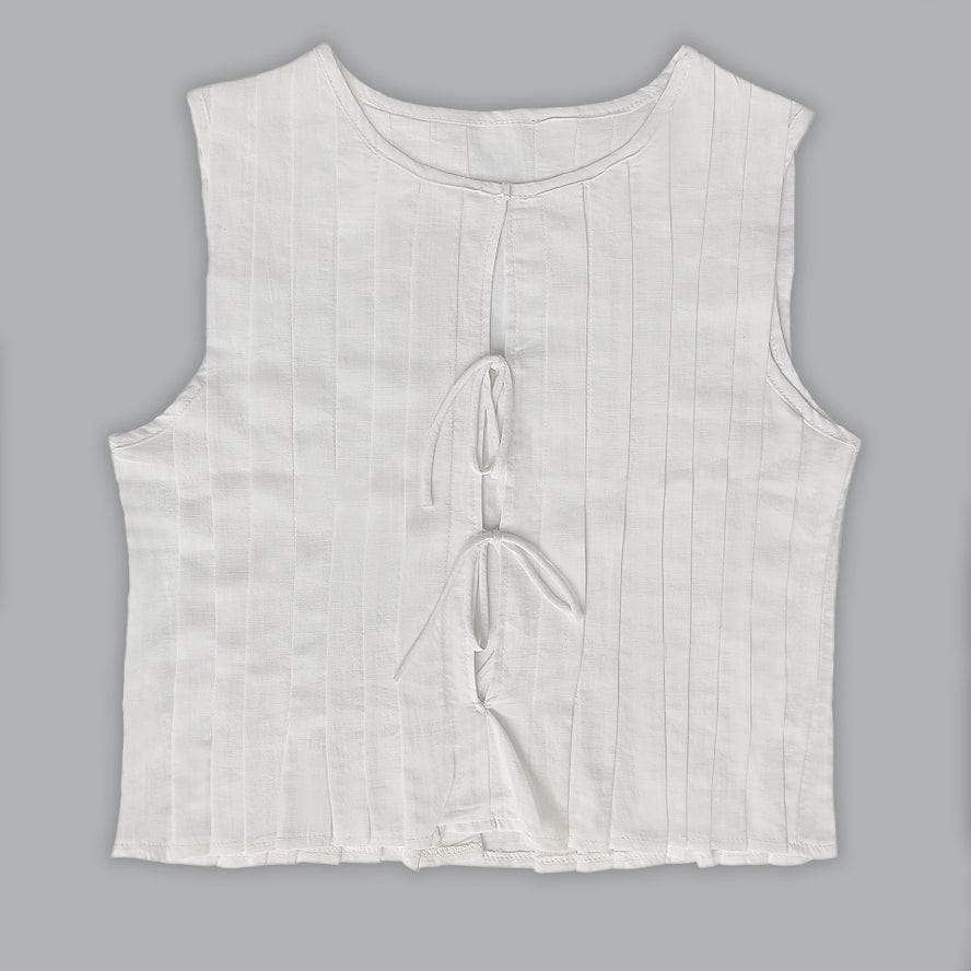 Rosa Clothing Rosa Clothing Pleated Tie Front Sleeveless Top - Little Miss Muffin Children & Home