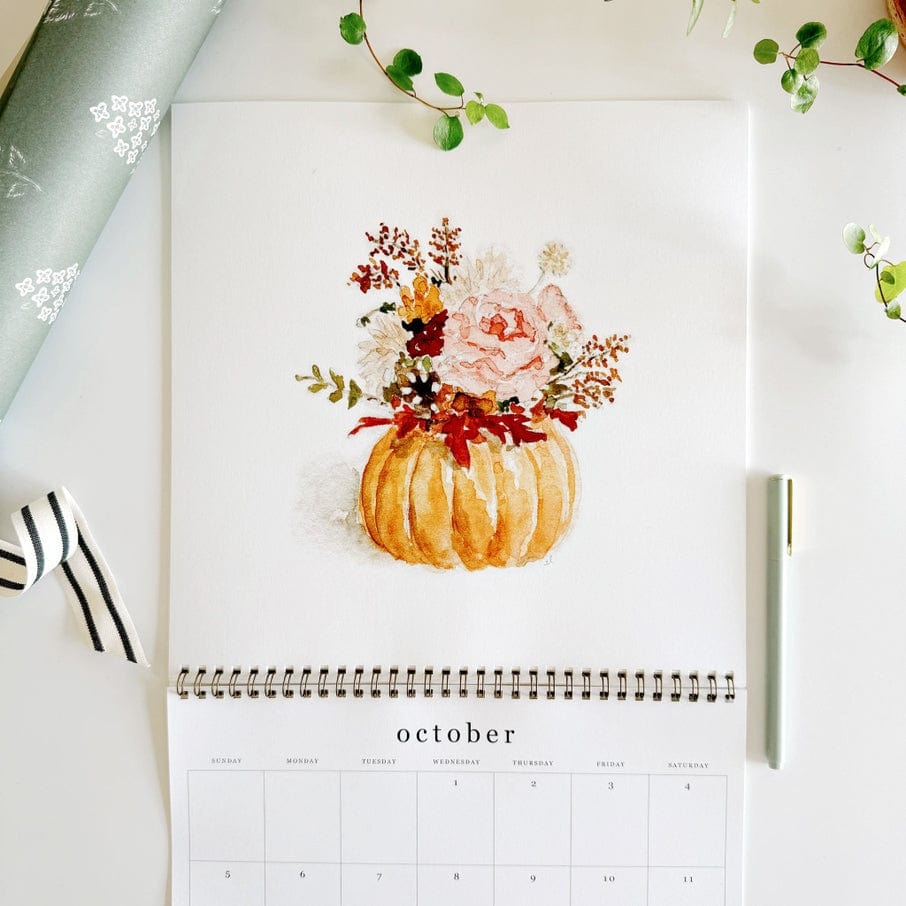 Emily Lex Studio Emily Lex Studio 2025 Watercolor Bouquets Calendar - Little Miss Muffin Children & Home