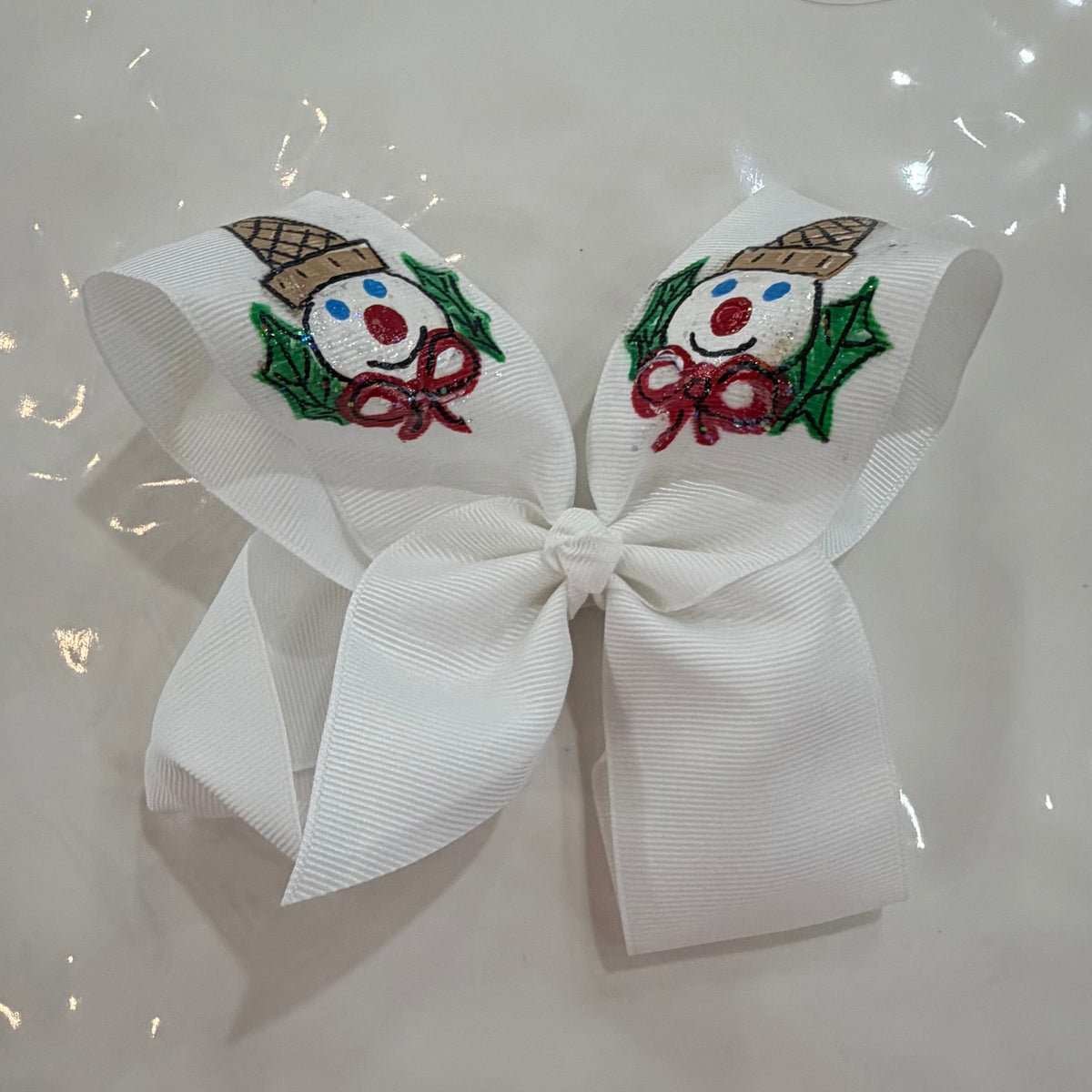 Heidi Davis Bows Mr Bingle Hand Painted Glitter Bow Double Glitter - Little Miss Muffin Children & Home