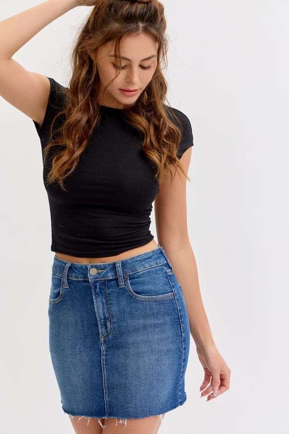 Cello Jeans Mid Rise Denim Mini Skirt - Little Miss Muffin Children & Home