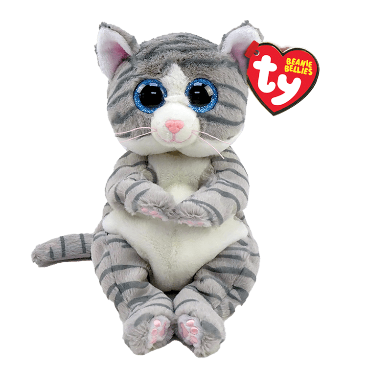 Ty Inc Beanie Bellie Mitzi the Gray Tabby Cat - Little Miss Muffin Children & Home