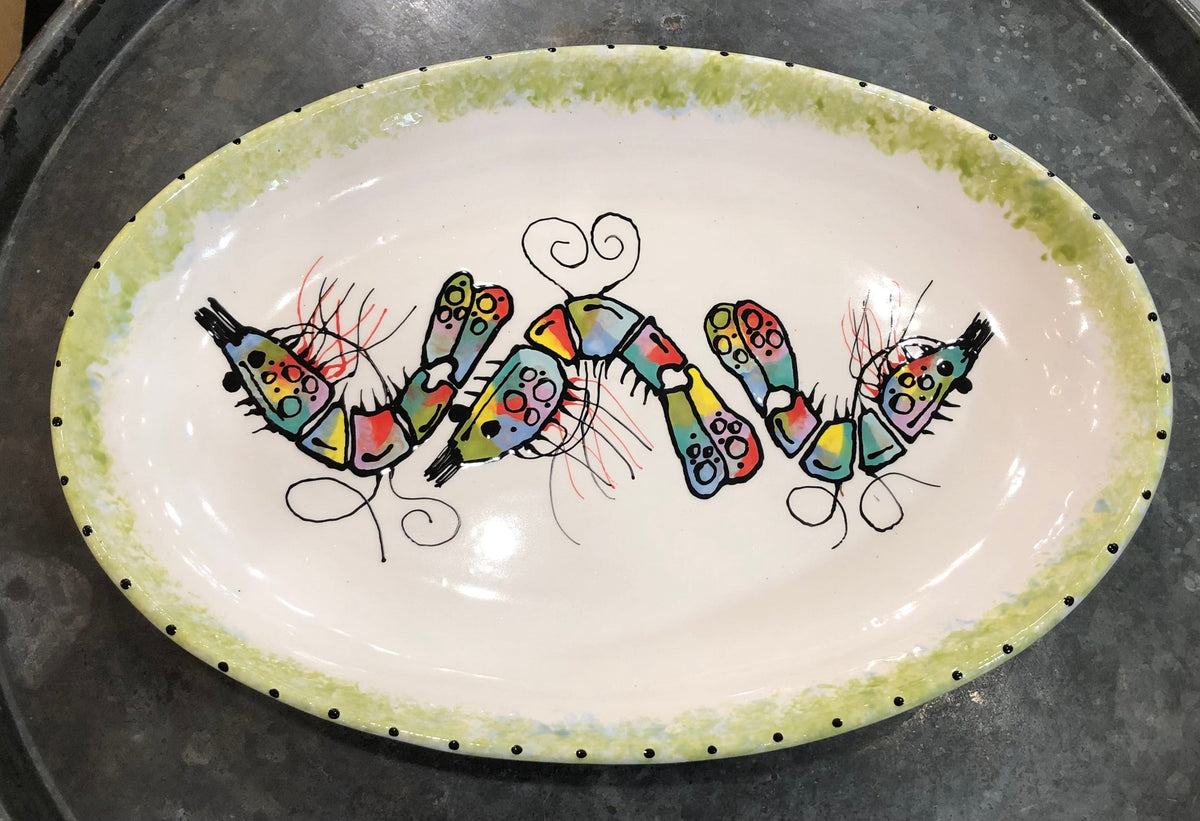 Jan Salzer Art Shrimp Oval Spaghetti Server - Little Miss Muffin Children & Home