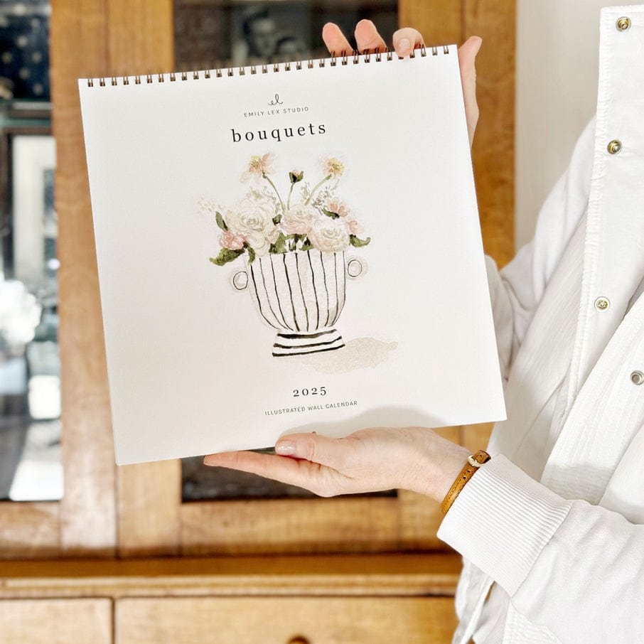 Emily Lex Studio Emily Lex Studio 2025 Watercolor Bouquets Calendar - Little Miss Muffin Children & Home
