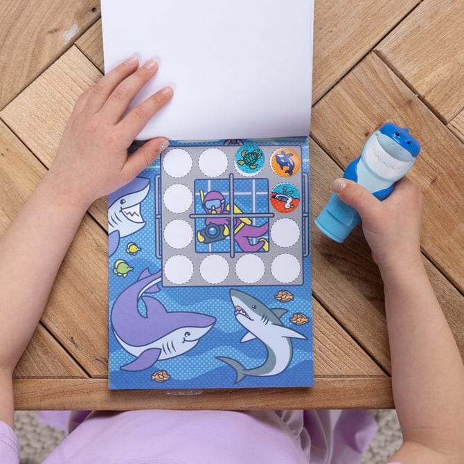 Melissa & Doug Sticker WOW!® Activity Pad & Sticker Stamper - Shark - Little Miss Muffin Children & Home