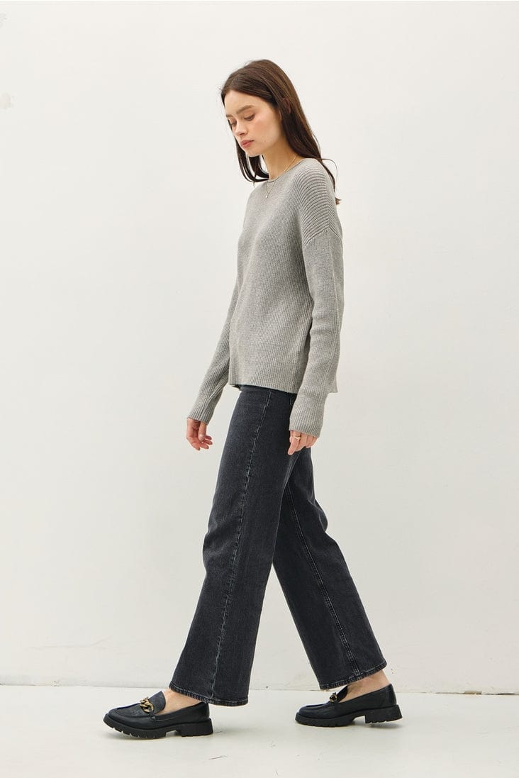 Be Cool Be Cool Soft Waffle Knit Sweater with Raw Hem - Little Miss Muffin Children & Home