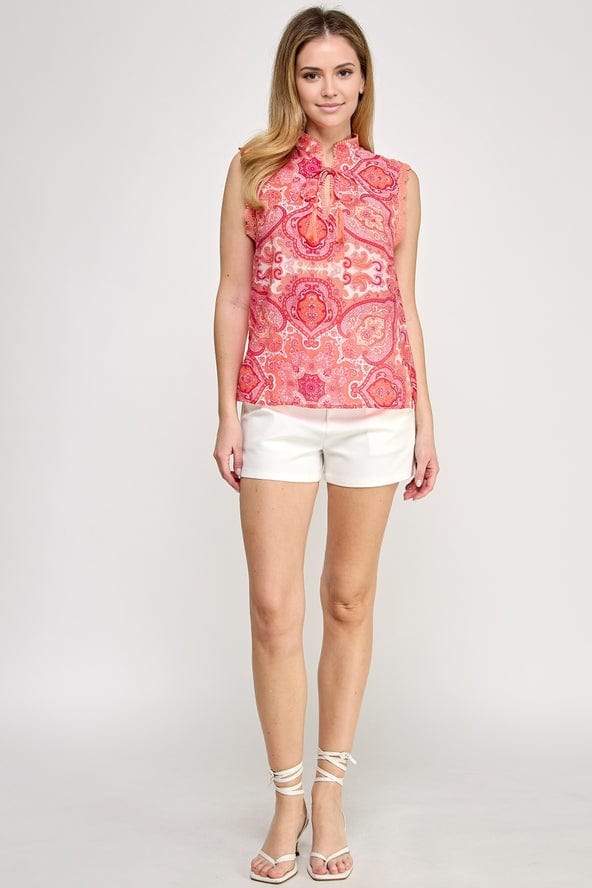 Ellison Ellison Sleeveless Print Blouse - Little Miss Muffin Children & Home