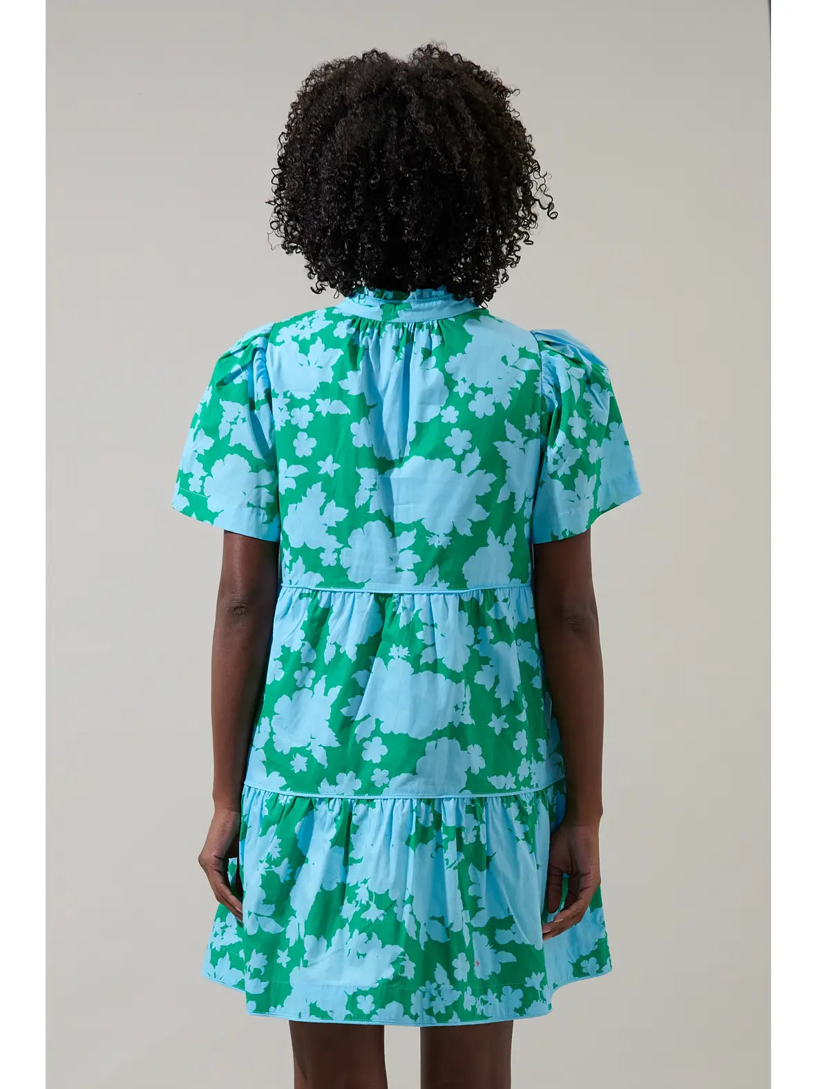 Riona Floral Candace Tiered Mini Dress