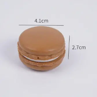 Brown Soft Foam Realistic Macaron Dessert Squeeze Toy