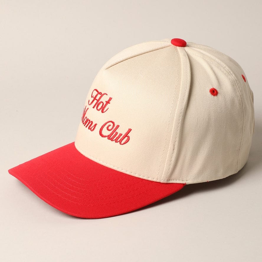 Fashion City Fashion City Hot Moms Club Trucker Baseball Cap, Red - Little Miss Muffin Children & Home