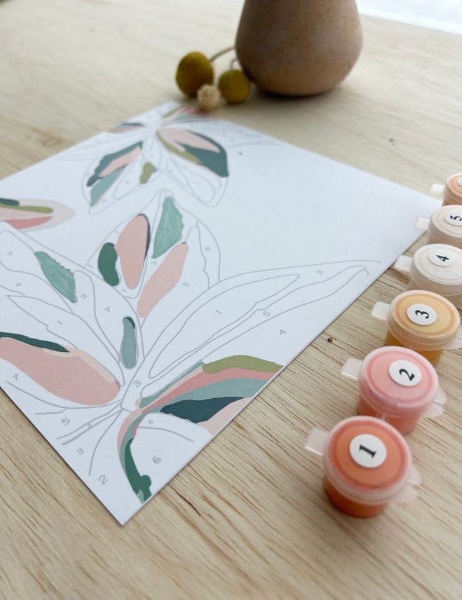 Breathe People Breathe People Lush Tropicals Meditative Art Paint by Numbers Kit + Easel - Little Miss Muffin Children & Home