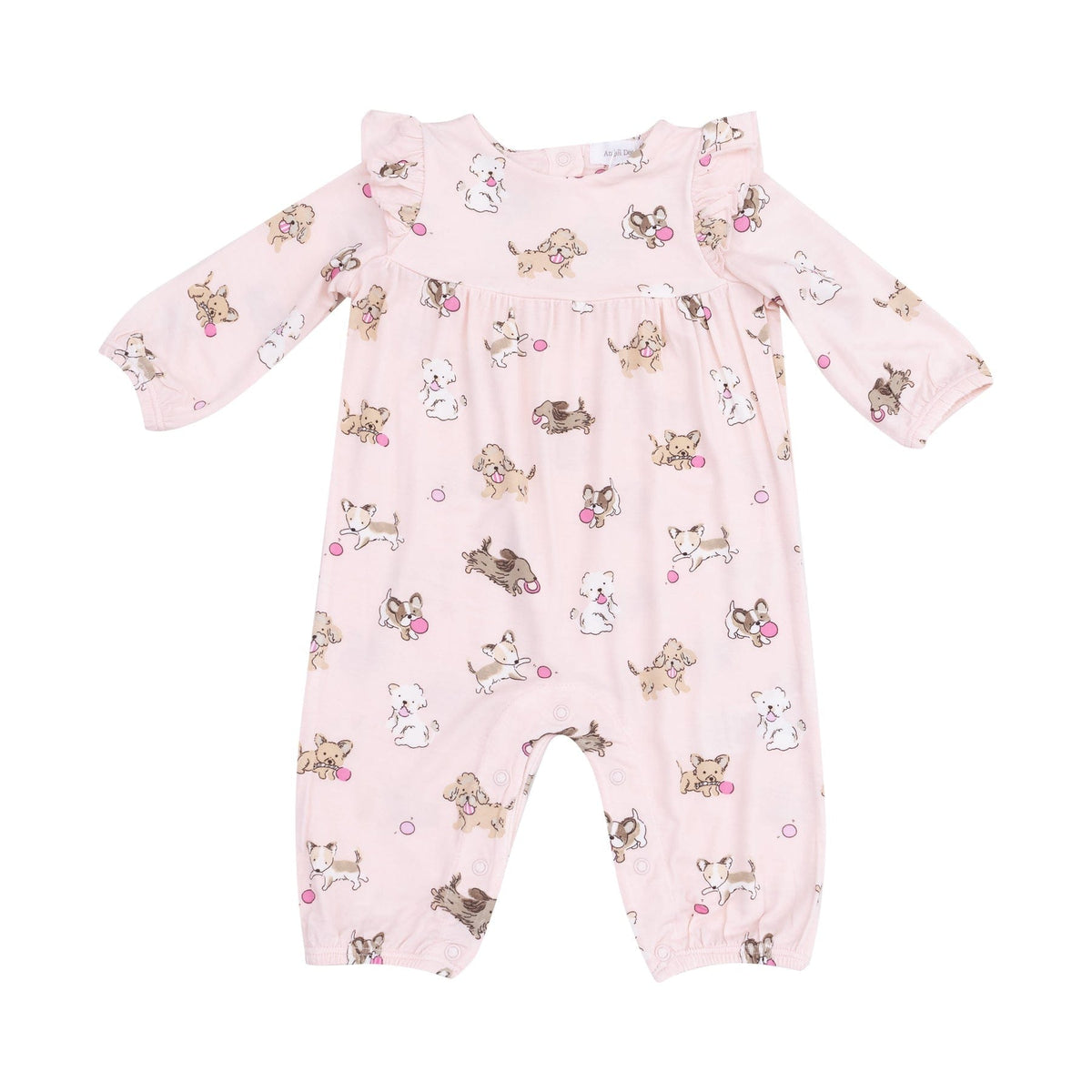 Angel Dear Angel Dear Fluffy Puppies Ruffle Sleeve Romper - Little Miss Muffin Children & Home