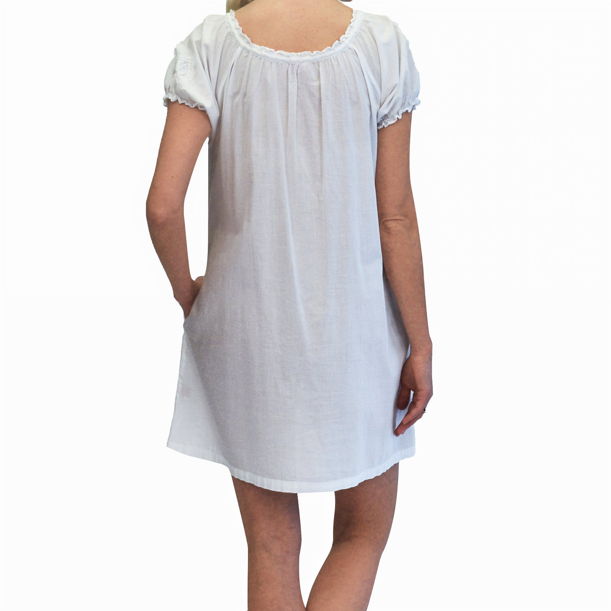 La Cera La Cera Short Sleeve Peasant Chemise - Little Miss Muffin Children & Home