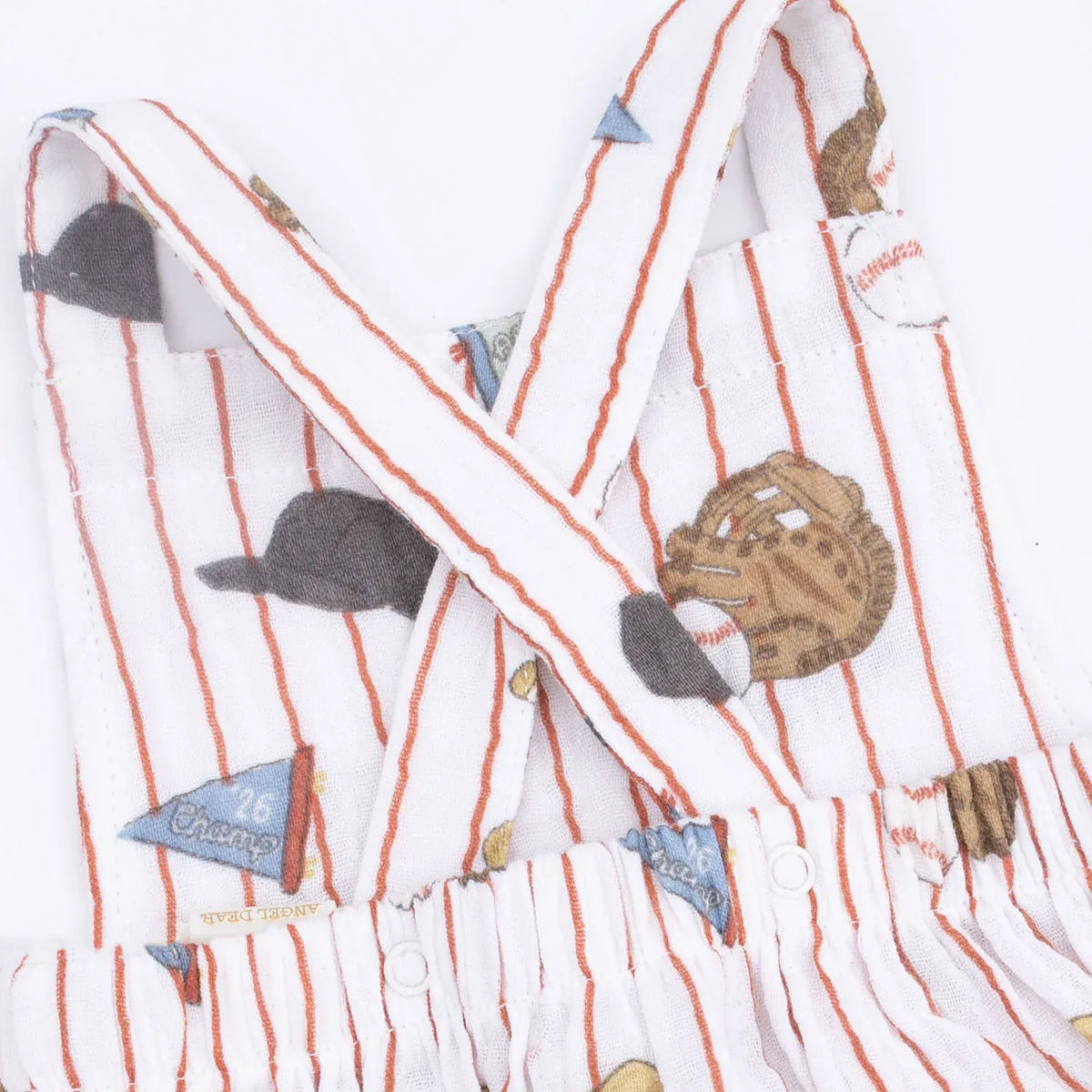 Vintage Baseball Stripe Retro Sunsuit