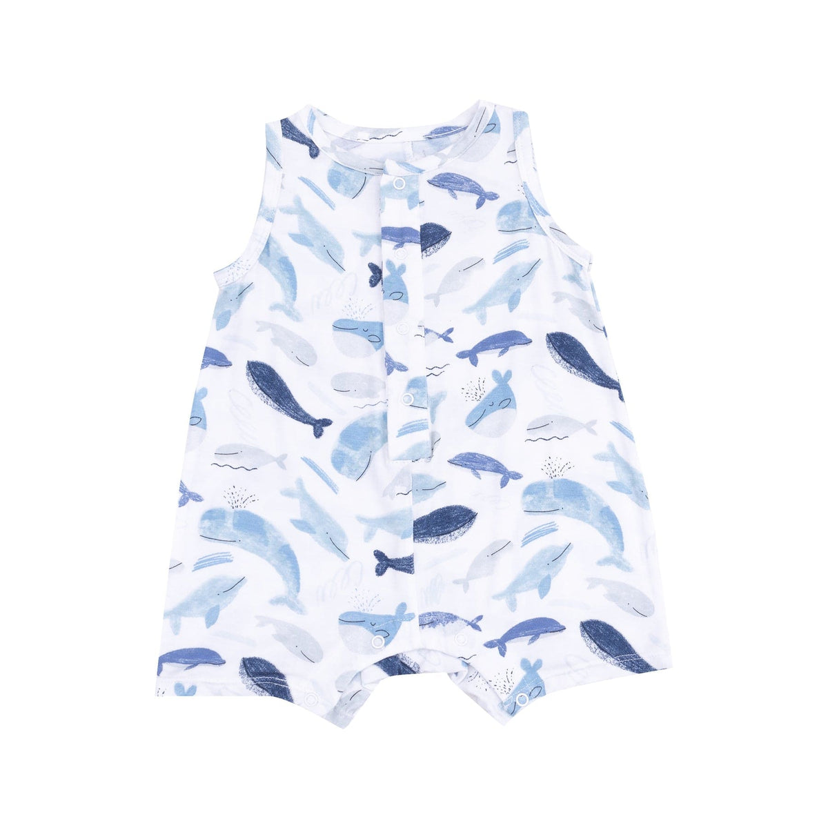 Angel Dear Angel Dear Blue Whales Sleveless Shortie Romper - Little Miss Muffin Children & Home