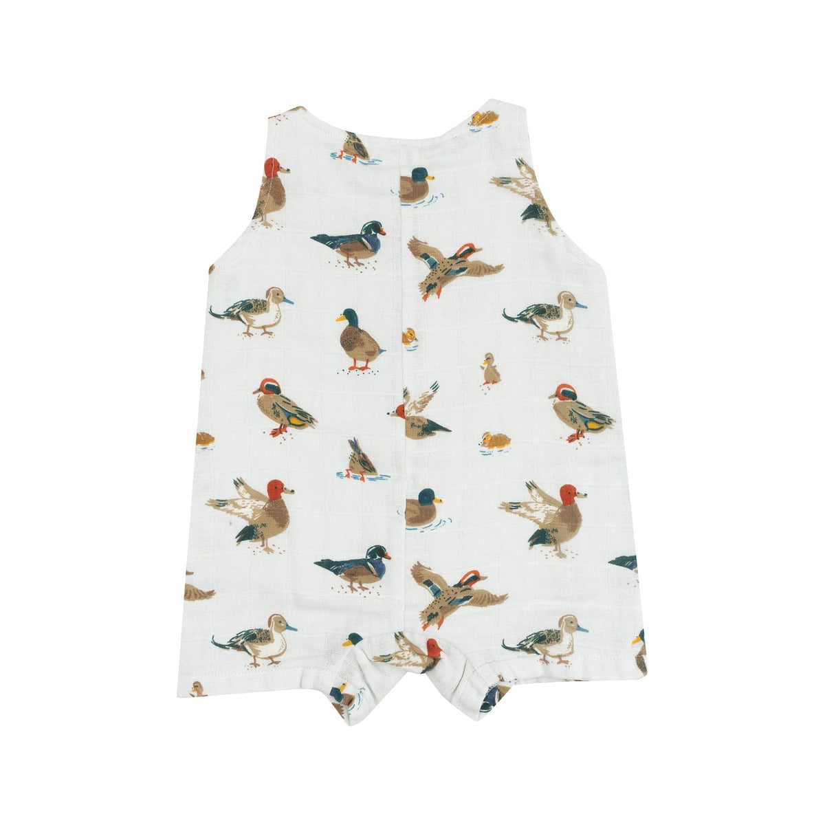 Angel Dear Angel Dear Ducks Sleeveless Shortie Romper, Blue - Little Miss Muffin Children & Home