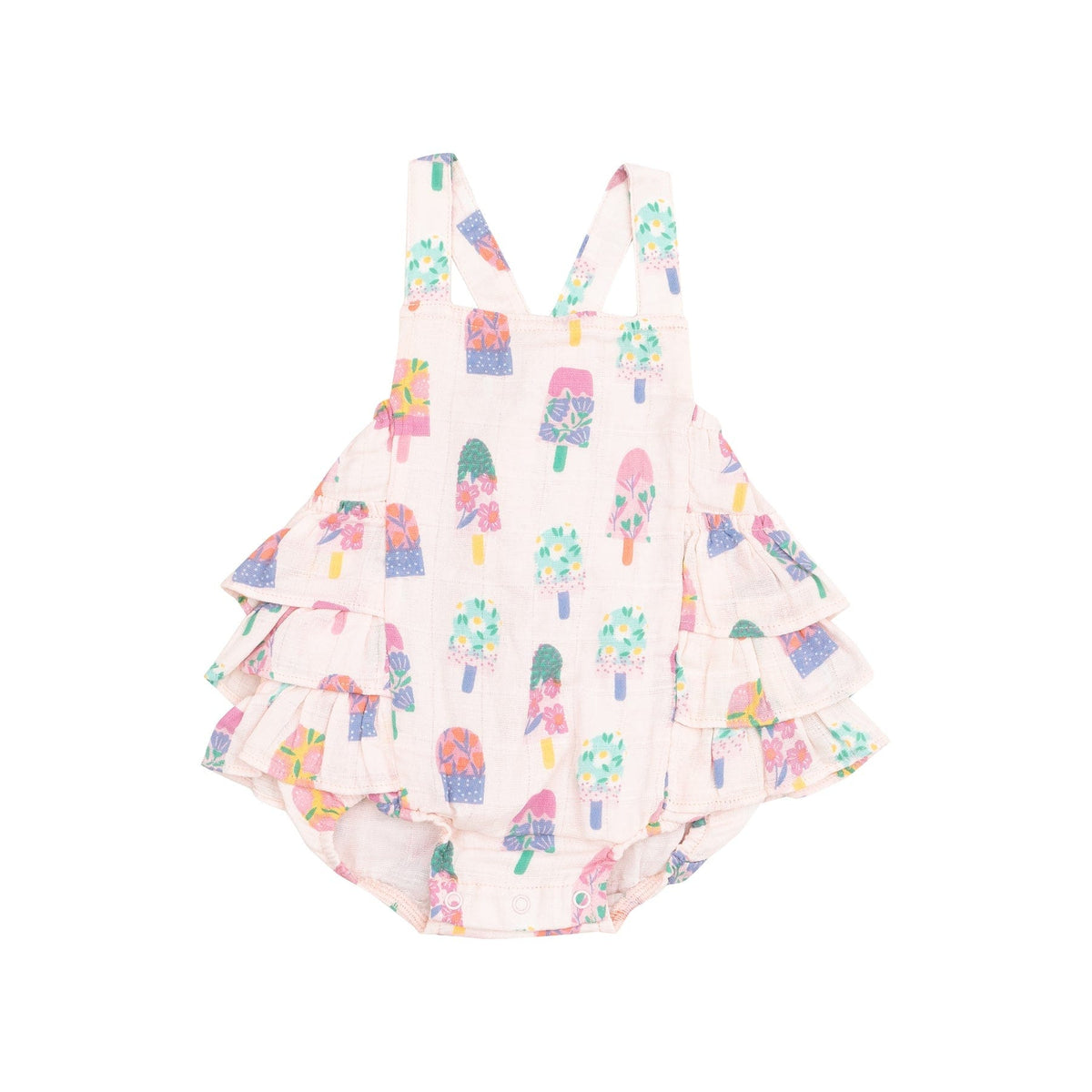 Angel Dear Angel Dear Floral Popsicles Ruffle Sunsuit - Little Miss Muffin Children & Home