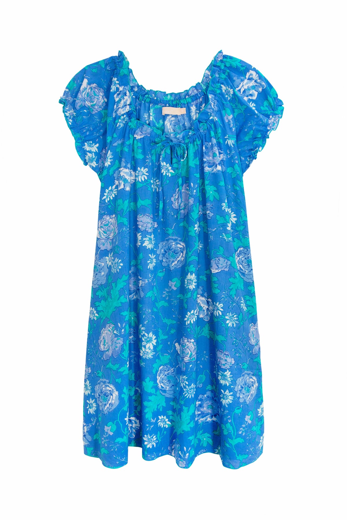 La Cera La Cera Drawstring Neckline Floral Chemise - Little Miss Muffin Children & Home