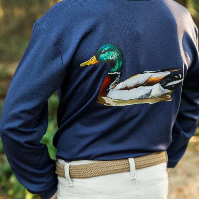 Bailey Boys Bailey Boys Long Sleeve Logo Tee- Wood Duck/Navy - Little Miss Muffin Children & Home