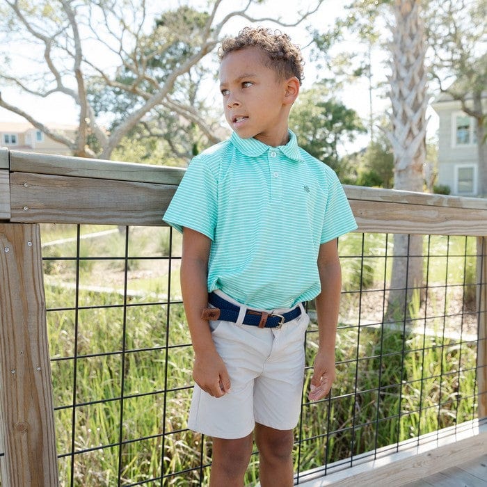 Bailey Boys Bailey Boys Henry Short Sleeve Performance Polo, Green/White - Little Miss Muffin Children & Home