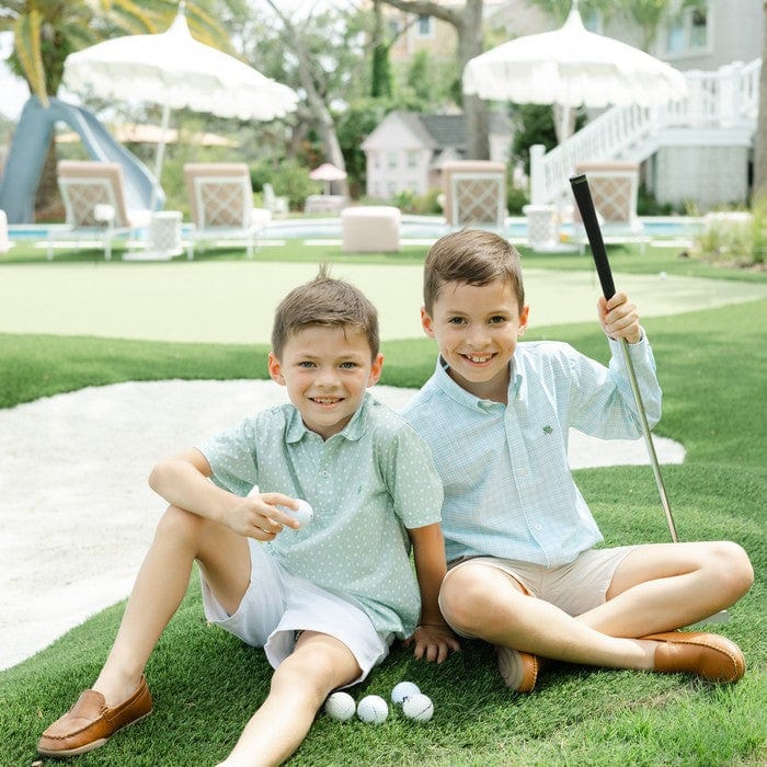 Bailey Boys Bailey Boys Roscoe Performance Button Down Shirt, Lagoon - Little Miss Muffin Children & Home