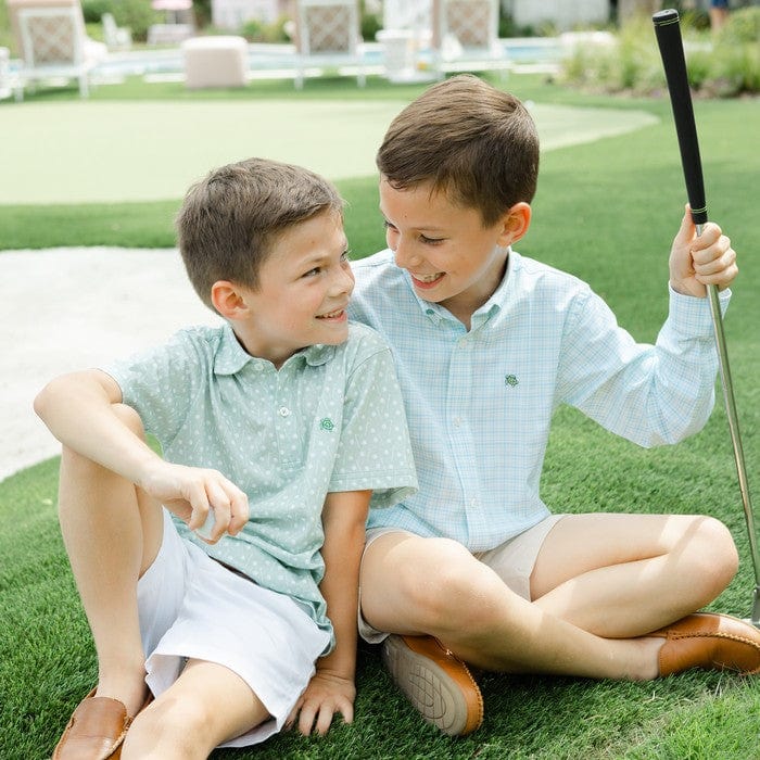 Bailey Boys Bailey Boys Roscoe Performance Button Down Shirt, Lagoon - Little Miss Muffin Children & Home
