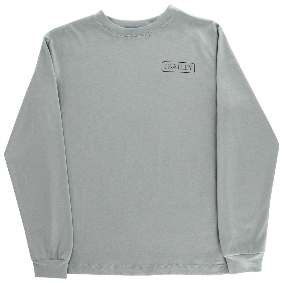 Bailey Boys Long Sleeve Logo Tee, Turkey on Sage - Little Miss Muffin Children & Home