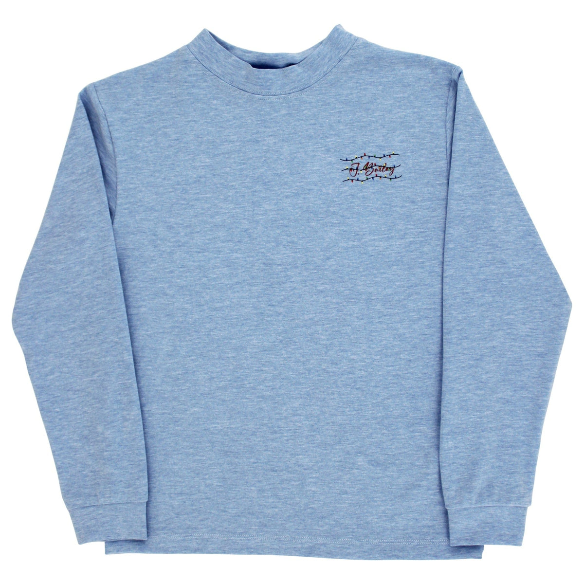 J. Bailey Boys’ Christmas Pups Long-Sleeve Logo Tee in Blue