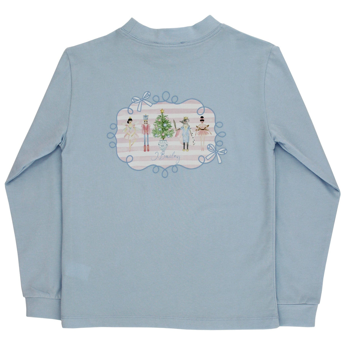 Bailey Boys Girls’ Nutcracker Ballet Long-Sleeve Logo Tee in Bayberry