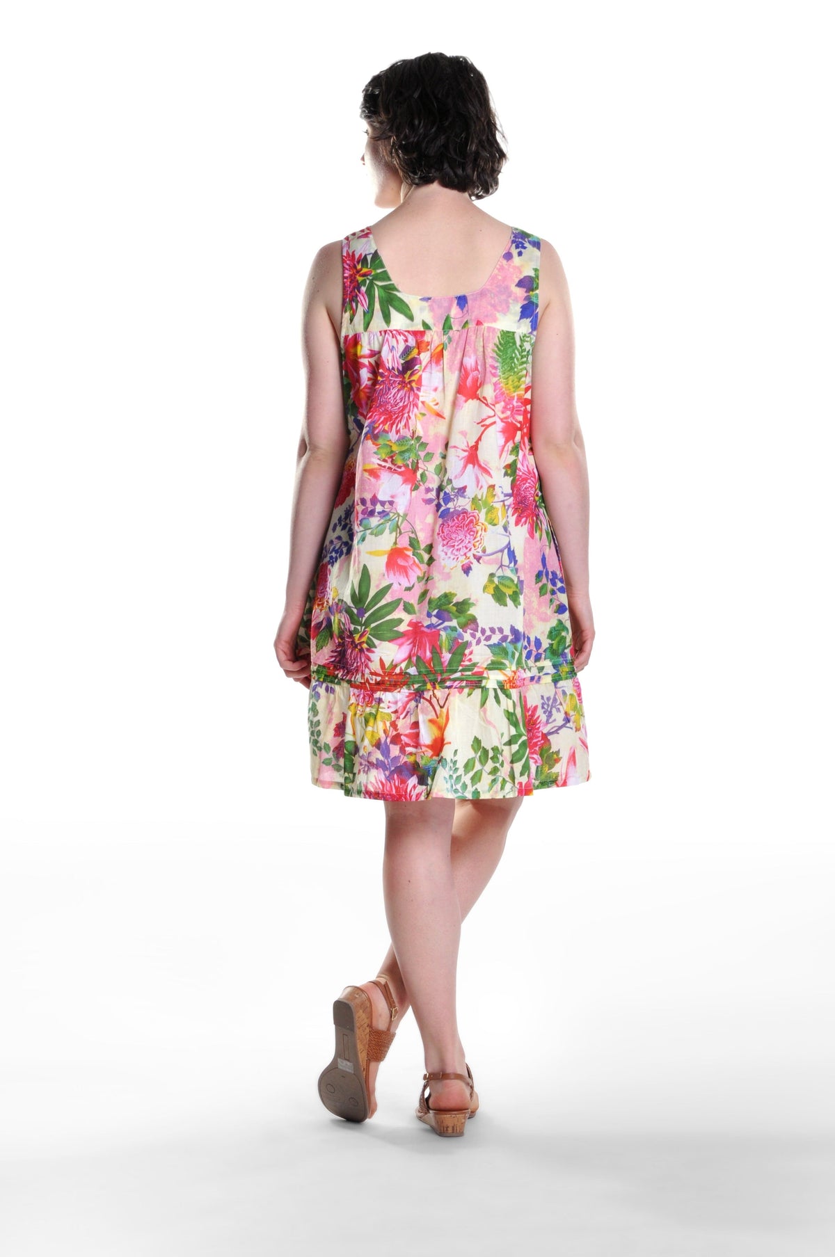 La Cera La Cera Multicolored Floral Cotton Chemise - Little Miss Muffin Children & Home