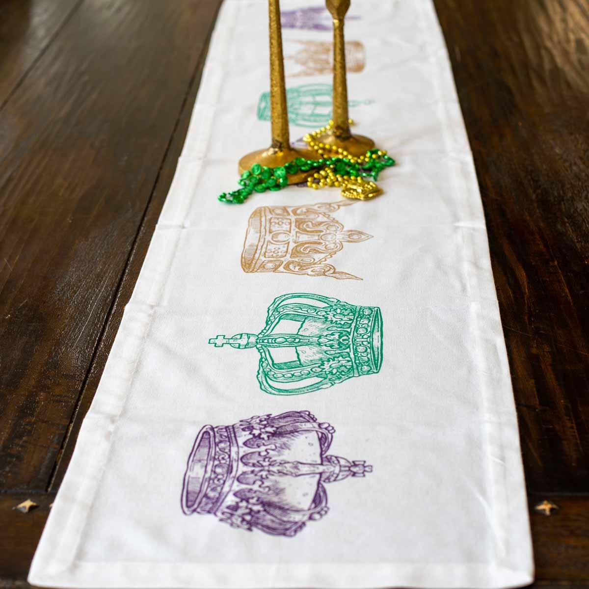The Royal Standard The Royal Standard Elizabeth Crown Runner, White/Multi 13x60 - Little Miss Muffin Children & Home