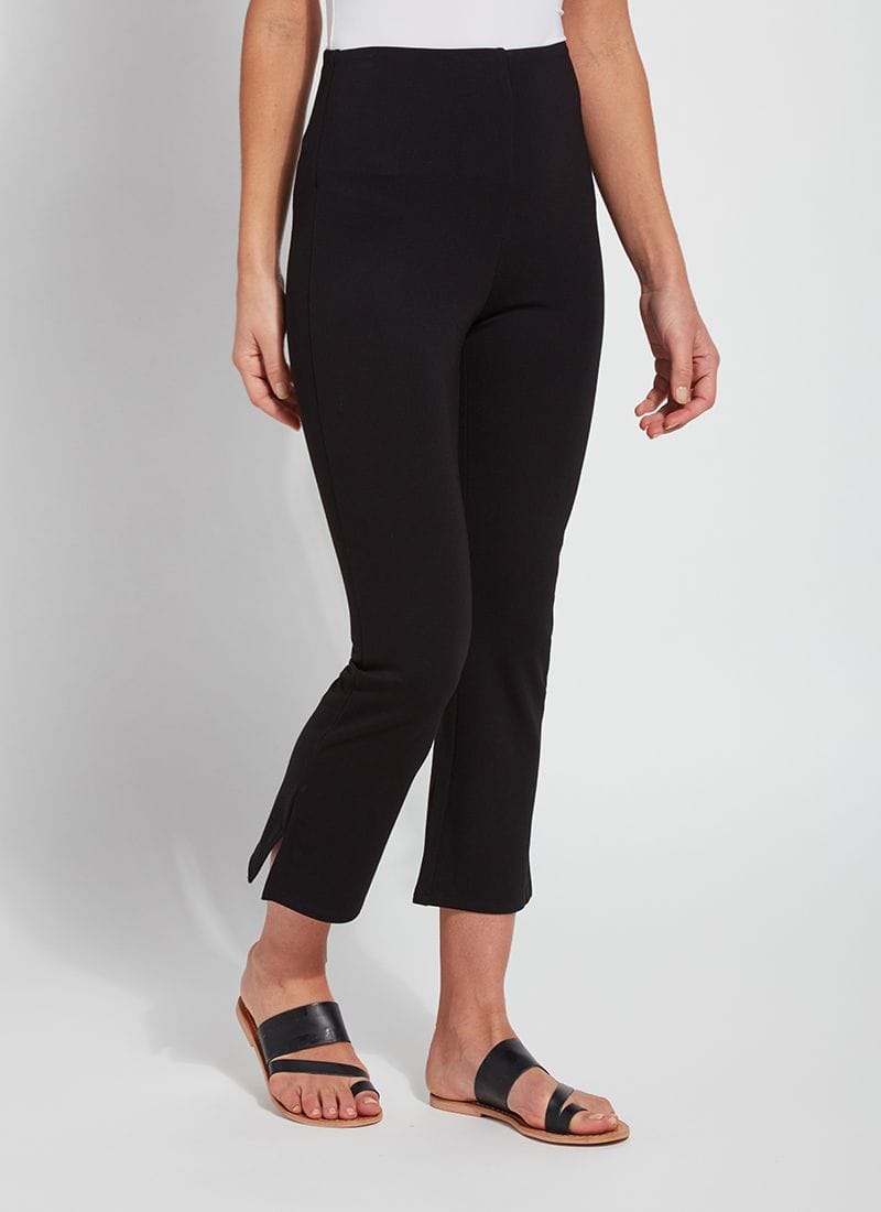 Lysse Cropped Kick Flare Legging in Black