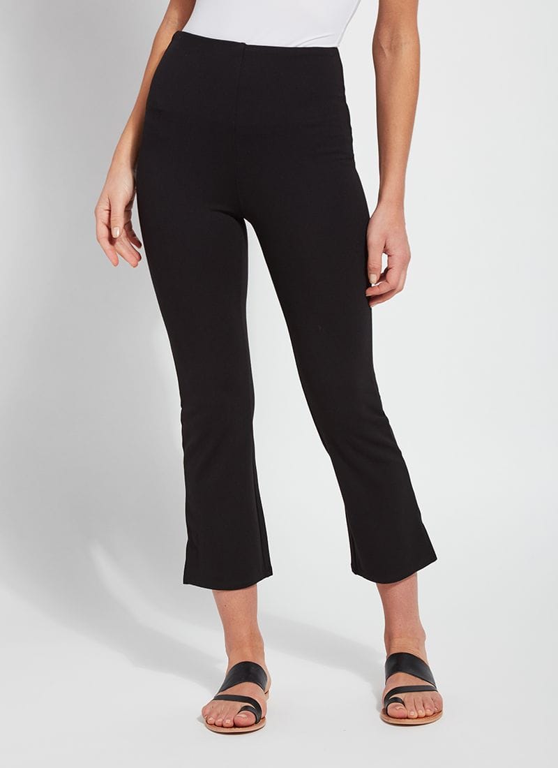 Cropped Kick Flare Legging in Black by Lysse