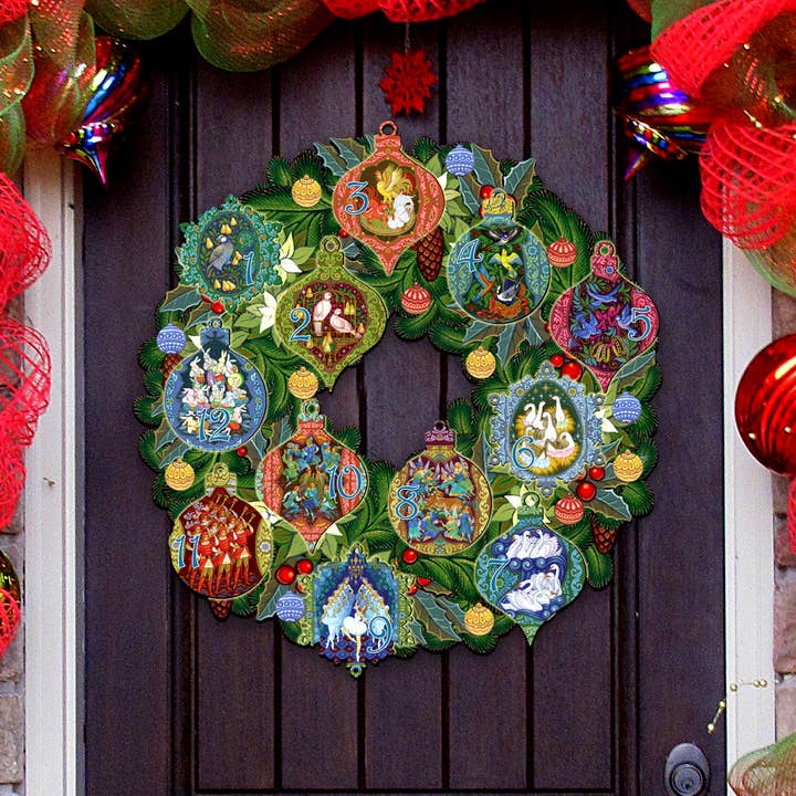 12 Days of Christmas Wreath Door Hanger