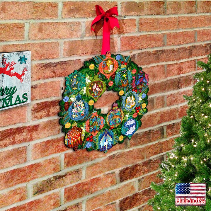 12 Days of Christmas Wreath Door Hanger