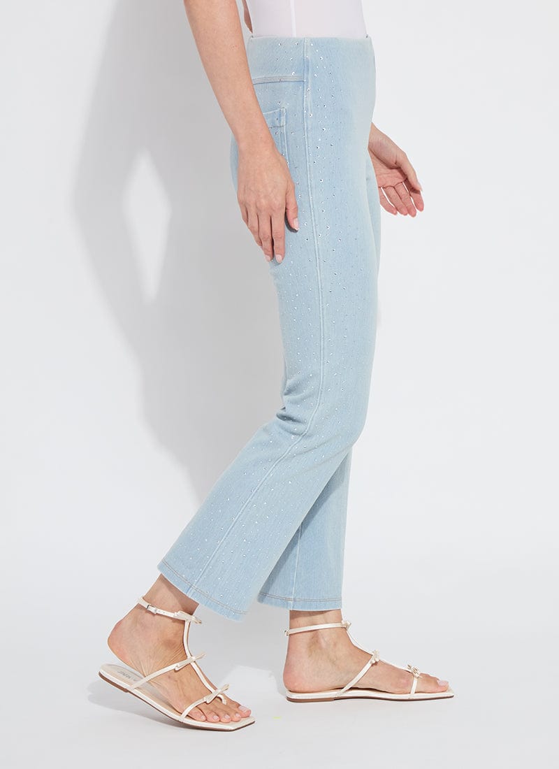 Lysse Lysse Crystal Embellished Ankle Babyboot Denim in Tinted Blue - Little Miss Muffin Children & Home